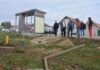 Betonirana pešačka staza u Proleterskoj ulici u Barandi